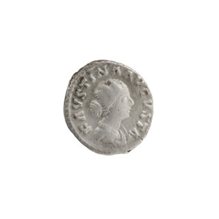 Denarius, Faustina the Younger (ca. 130–176; Roman empress 161–176), Marcus Aurelius (121–180;