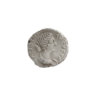 Denarius (hybrid), Faustina the Younger (ca. 130–176; Roman empress 161–176), Marcus Aurelius