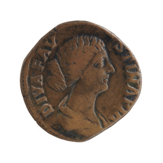 sestertius, Faustina the Younger (ca. 130–176; Roman empress 161–176) (posthumous), Marcus Aurelius