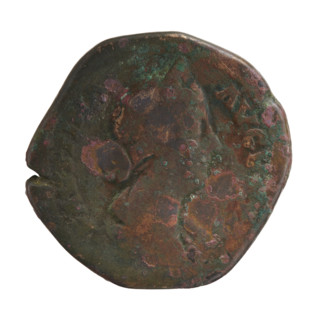 sestertius; Faustina the Younger (ca. 130–176; Roman empress 161–176) and Marcus Aurelius (121–180;