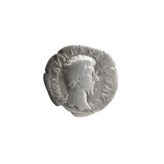 Denarius of Lucius Verus (130–169; Roman emperor 161–169), issuer: Lucius Verus. Obverse: head of