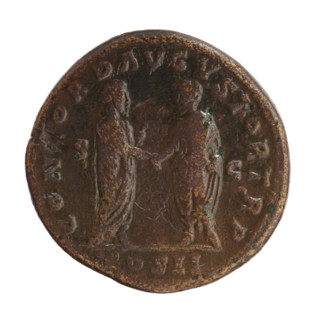 Sestertius, Lucius Verus (130–169), Roman emperor 161–169 (issuer). Obverse: Head of Lucius Verus