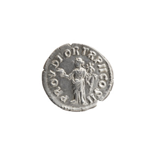 Denarius of Lucius Verus (130–169; Roman emperor 161–169). Obverse: head of Lucius Verus uncovered
