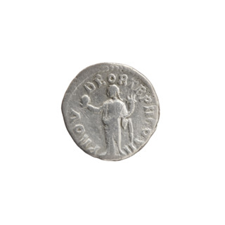 Denarius of Lucius Verus (130–169; Roman emperor 161–169). Obverse: Head of Lucius Verus uncovered