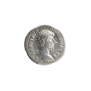 Denarius of Lucius Verus (130–169; Roman emperor 161–169), 163–164. Obverse: Bust of Lucius Verus