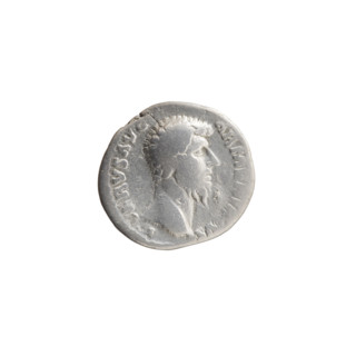 Denarius of Lucius Verus (130–169; Roman emperor 161–169). Obverse: head of Lucius Verus bare,