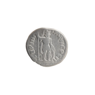 Denarius, Lucius Verus (130–169; Roman emperor 161–169). Obverse: Head of Lucius Verus without a