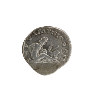 Denarius of Lucius Verus (130–169; Roman emperor 161–169), issuer; obverse: head of Lucius Verus in