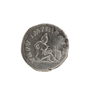Denarius of Lucius Verus (130–169; Roman emperor 161–169), obverse: head of Lucius Verus with