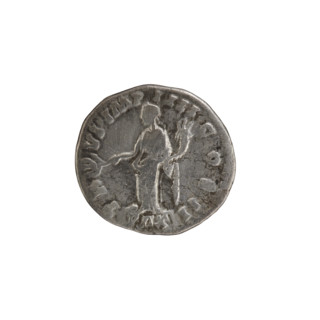 Denarius of Lucius Verus (130–169), Roman emperor (161–169). Obverse: head of Lucius Verus in