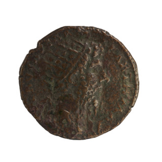 Dupondius; Lucius Verus (130–169; Roman emperor 161–169), issuer. Obverse: Head of Lucius Verus in