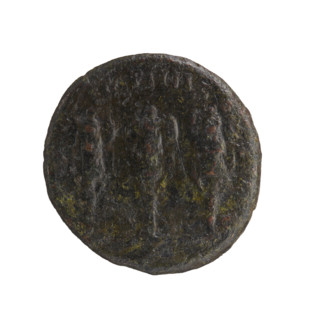 Lucius Verus (130–169; Roman emperor 161–169). Obverse: Head of Lucius Verus in laurel wreath