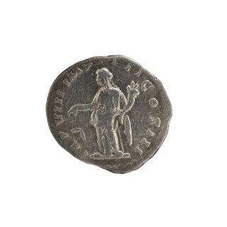 Denarius of Lucius Verus (130–169), Roman emperor 161–169; issuer: Lucius Verus. Obverse: head of