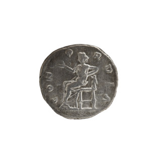 Denarius; obverse: draped bust of Lucilla to right, legend LVCILLAE AVG - ANTONINI AVG F; reverse: