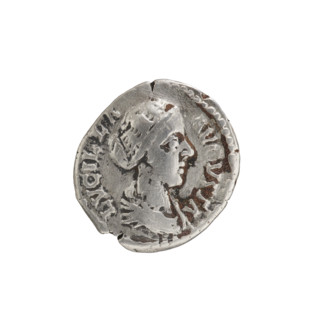 Denarius, Lucius Verus (130–169; Roman emperor 161–169) (issuer). Obverse: Bust of Lucilla