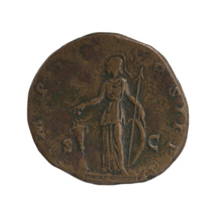 Sestertius, Commodus (161–192; Roman emperor 177–192). Obverse: Head of Commodus in a laurel wreath