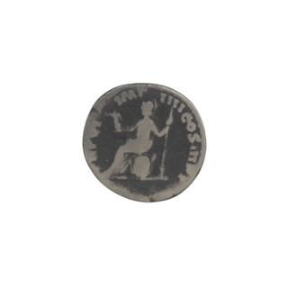Denarius of Commodus (reigned 177–192). Obverse: Head of Commodus in laurel wreath to the right,