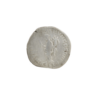Denarius of Commodus (reign 177–192 CE). Obverse: head of Commodus wearing a laurel wreath, facing