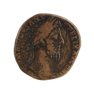 Sestertius, Commodus (161–192; Roman emperor 177–192). Obverse: Head of Commodus in a laurel wreath