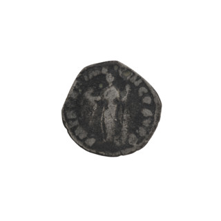 Denarius of Commodus (161–192; Roman emperor 177–192). Obverse: Head of Commodus in laurel wreath