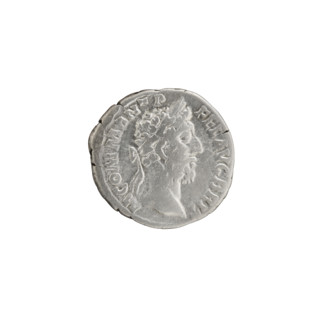 Denarius of Commodus (reigned 177–192). Obverse: laureate head of Commodus facing right,