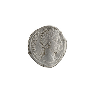 Denarius of Commodus (161–192 CE), issuer Commodus (Roman emperor 177–192). Obverse: head of