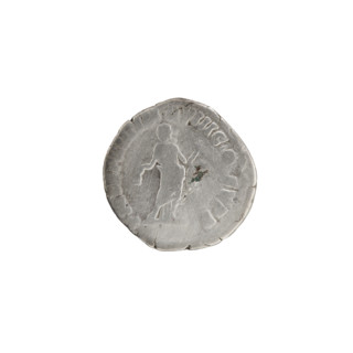 Denarius of Commodus (reigned 177–192). Obverse: Head of Commodus in a laurel wreath facing right;