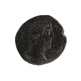 Commodus (161–192; Roman emperor 177–192), issuer. Obverse: Head of Commodus in a laurel wreath