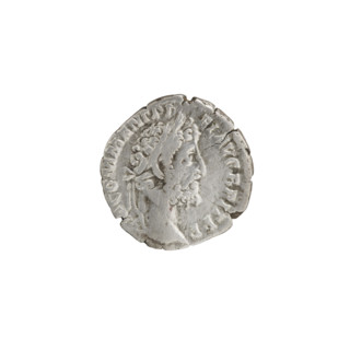 Denarius, Commodus (161–192 CE; Roman Emperor 177–192) — obverse: head of Commodus in laurel wreath