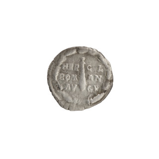 Denarius of Commodus (reigned 177–192). Obverse: laureate head of Commodus facing right,
