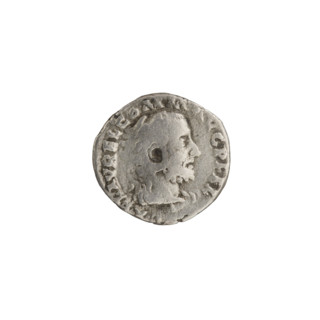 Denarius of Commodus (reigned 177–192). Obverse: bust of Commodus in lion skin (wearing laurel