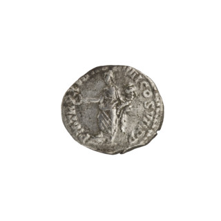 Denarius, Commodus (161–192; Roman emperor 177–192). Obverse: Head of Commodus in laurel wreath