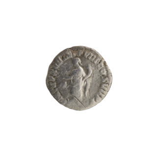 Denarius, Commodus (161–192 CE), ca. 192. Obverse: Head of Commodus in laurel wreath facing right,