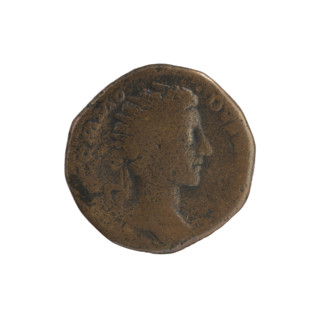 Dupondius, Marcus Aurelius (121–180; Roman emperor 161–180), issuer; Commodus (161–192; Roman