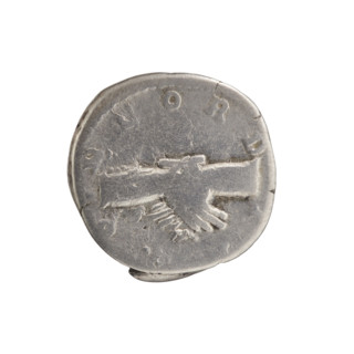 Denarius, Crispina (164–192?, Roman empress 178–192) and Commodus (161–192, Roman emperor 177–192)