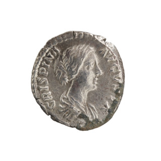 Denarius of Crispina (164–192?, Roman empress 178–192) issued under Commodus (161–192, Roman