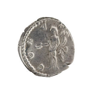 Denarius of Crispina (164–192?), Roman empress (178–192); issuer: Commodus (161–192), Roman emperor