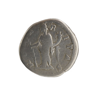 Denarius; issuer: Commodus (Roman emperor, 161–192); obverse: bust of Crispina (Roman empress,