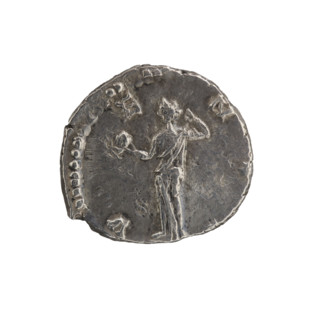 Denarius of Crispina (164–192?, Roman empress 178–192) issued under Commodus (161–192, Roman