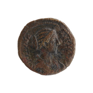 Commodus (161–192 CE; Roman emperor 177–192), issuer; Crispina (164–192?; Roman empress 178–191),