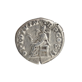 Denarius of Pertinax (126–193), Roman emperor (reigned 1 Jan–28 Mar 193). Obverse: head of Pertinax