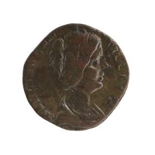 Sestertius, issuer Didius Julianus (133–193, Roman emperor 28 Mar–2 Jun 193) and Manlia Scantilla