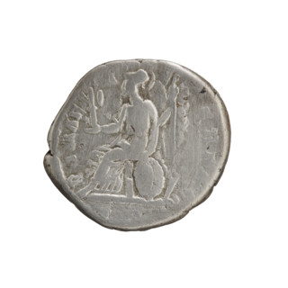Denarius, Clodius Albinus (ca. 150–197; Roman emperor 193–197), caesar 193–195; issuer: Septimius