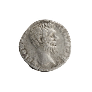 Denarius, ca. 194–195. Obverse: Head of Clodius Albinus without a cap to the right, inscription D
