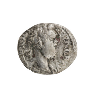 Denarius of Clodius Albinus (ca. 150–197; Roman emperor 193–197). Obverse: Head of Clodius Albinus