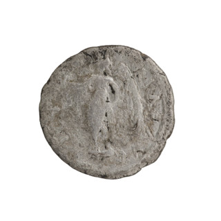 Denarius of Pescennius Niger (ca. 135–194; Roman emperor 193–194). Obverse: Head of Pescennius