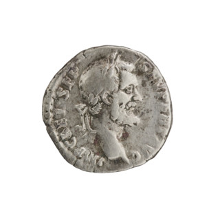 Denarius of Septimius Severus (146–211; Roman emperor 193–211). Obverse: laureate head of Septimius