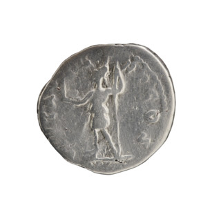 Denarius of Septimius Severus (146–211; Roman emperor 193–211). Obverse: Head of Septimius Severus