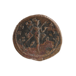 Head of Septimius Severus in a laurel wreath facing right; inscription L SEPT SEV PERT - AVG IMP