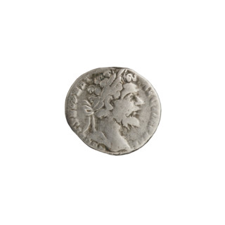 Denarius, Roman Empire (195–196): Head of Septimius Severus in a laurel wreath facing right,
